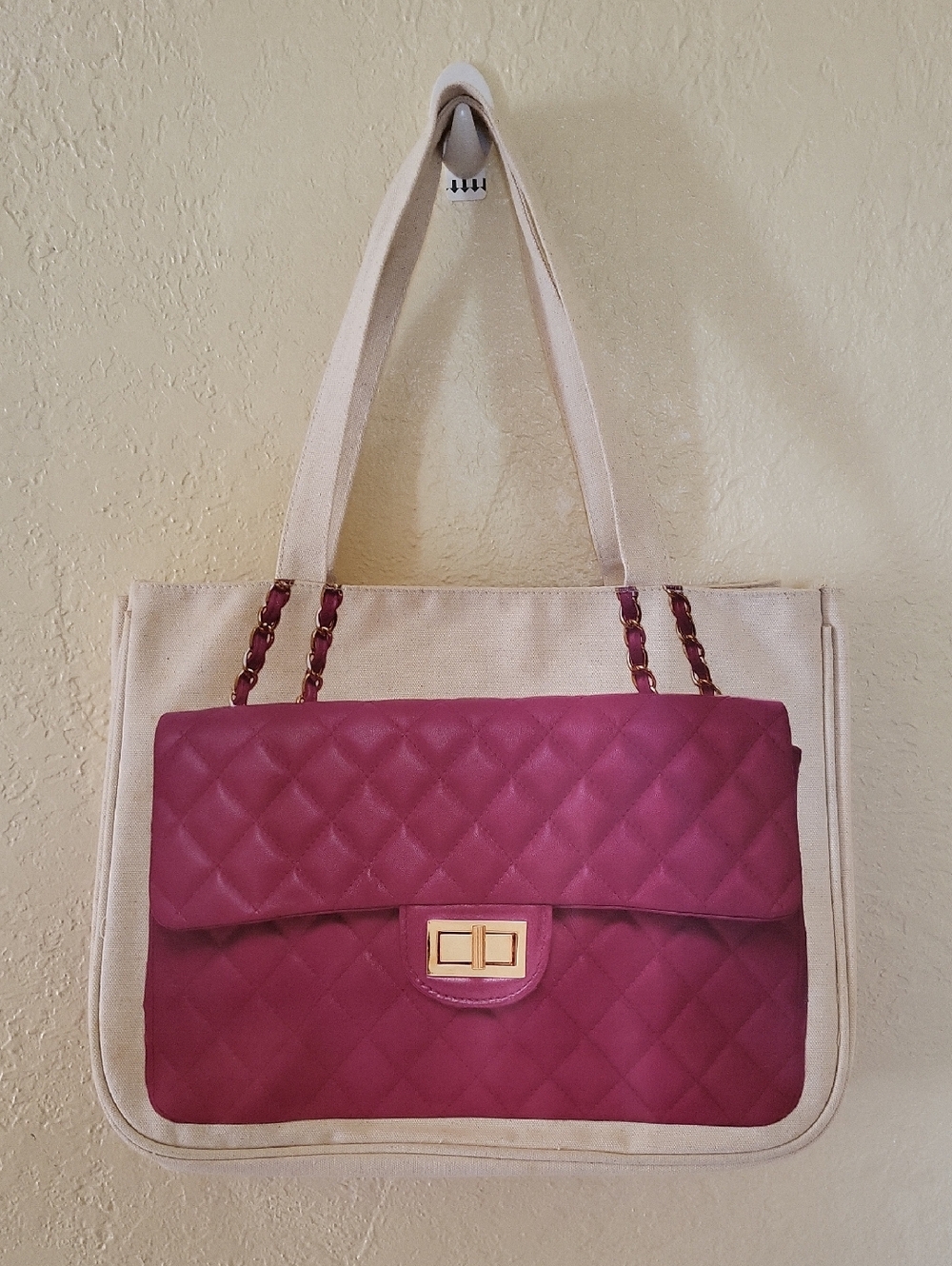 NWT Thursday Friday Quilted Bag Print Canvas Tote